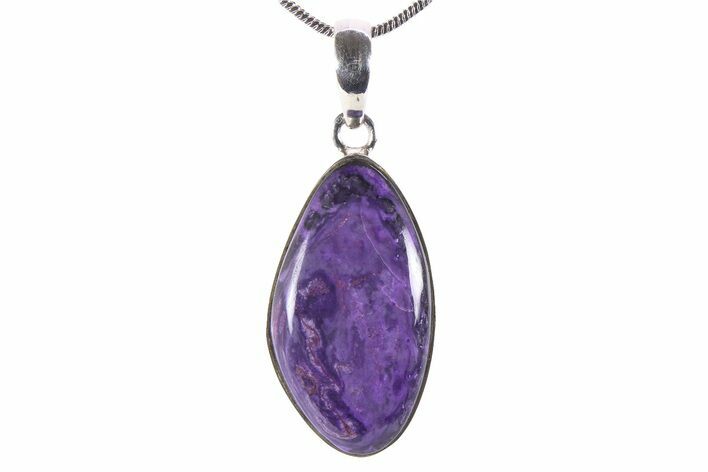 Polished Sugilite Pendant (Necklace) - Sterling Silver #382727